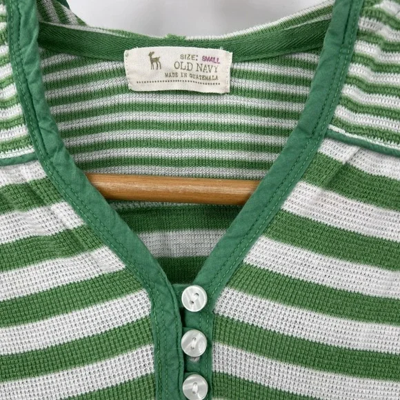 Y2K Style Old Navy Waffle Knit Henley Top Sz S Earthy Granola Girl Indie Casual - Picture 3 of 5